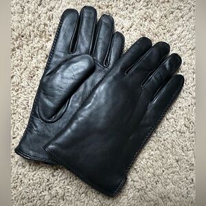 Men's Black lamb skin/shearling lined Gloves